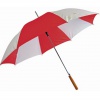 Зонт-трость красный с деревянной ручкой, Арт.8101